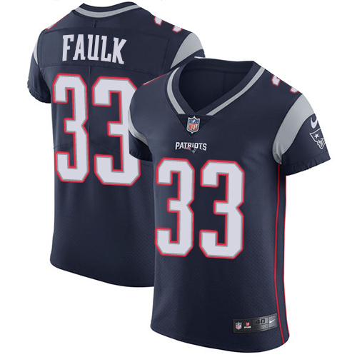 Nike Patriots #33 Kevin Faulk Navy Blue Team Color Men's Stitched NFL Vapor Untouchable Elite Jersey - Click Image to Close